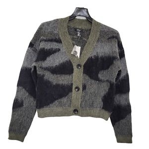 AQUA Cropped Cardigan